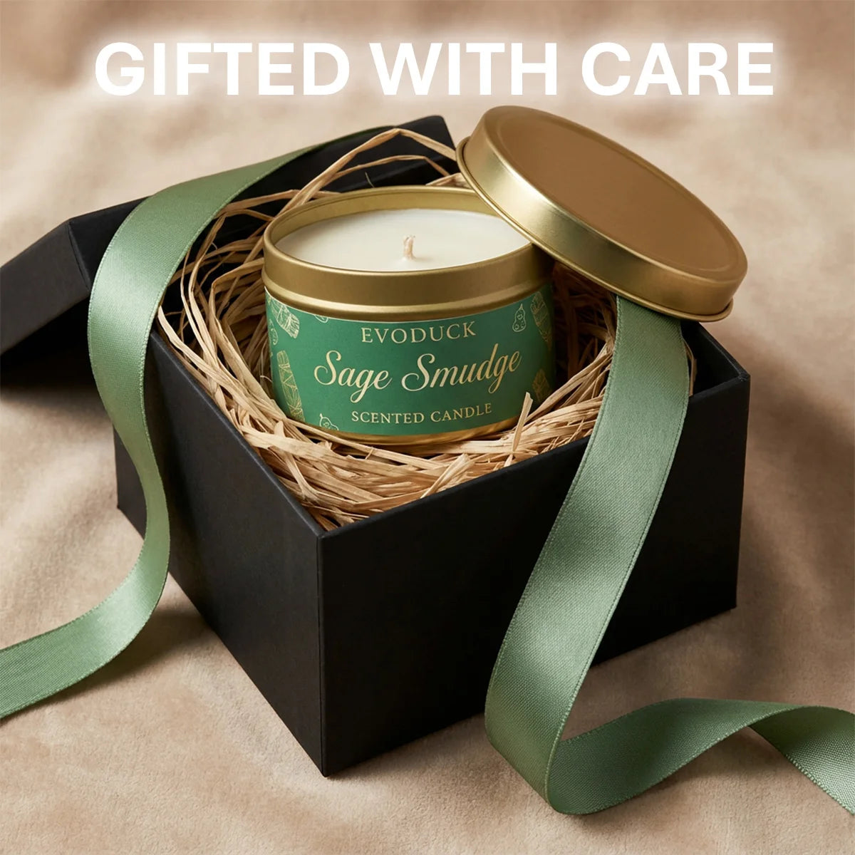 Sage & Palo Santo Smudge Candle — Energy Cleansing & Meditation