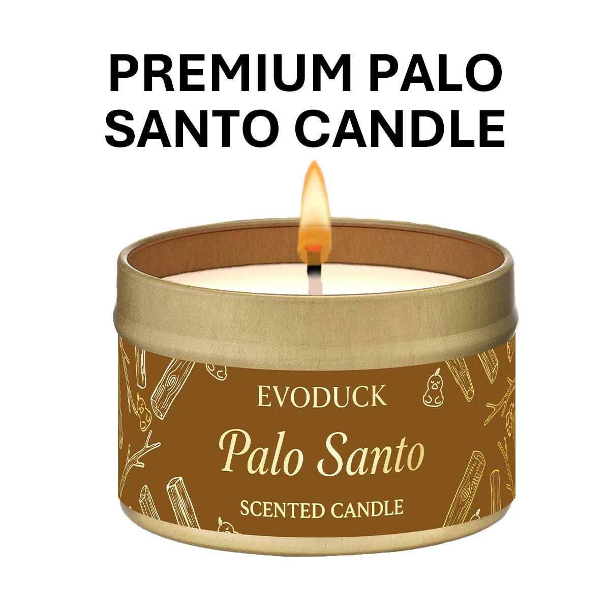 Sage & Palo Santo Smudge Candle — Energy Cleansing & Meditation