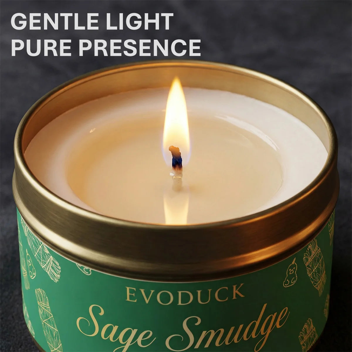 Sage & Palo Santo Smudge Candle — Energy Cleansing & Meditation