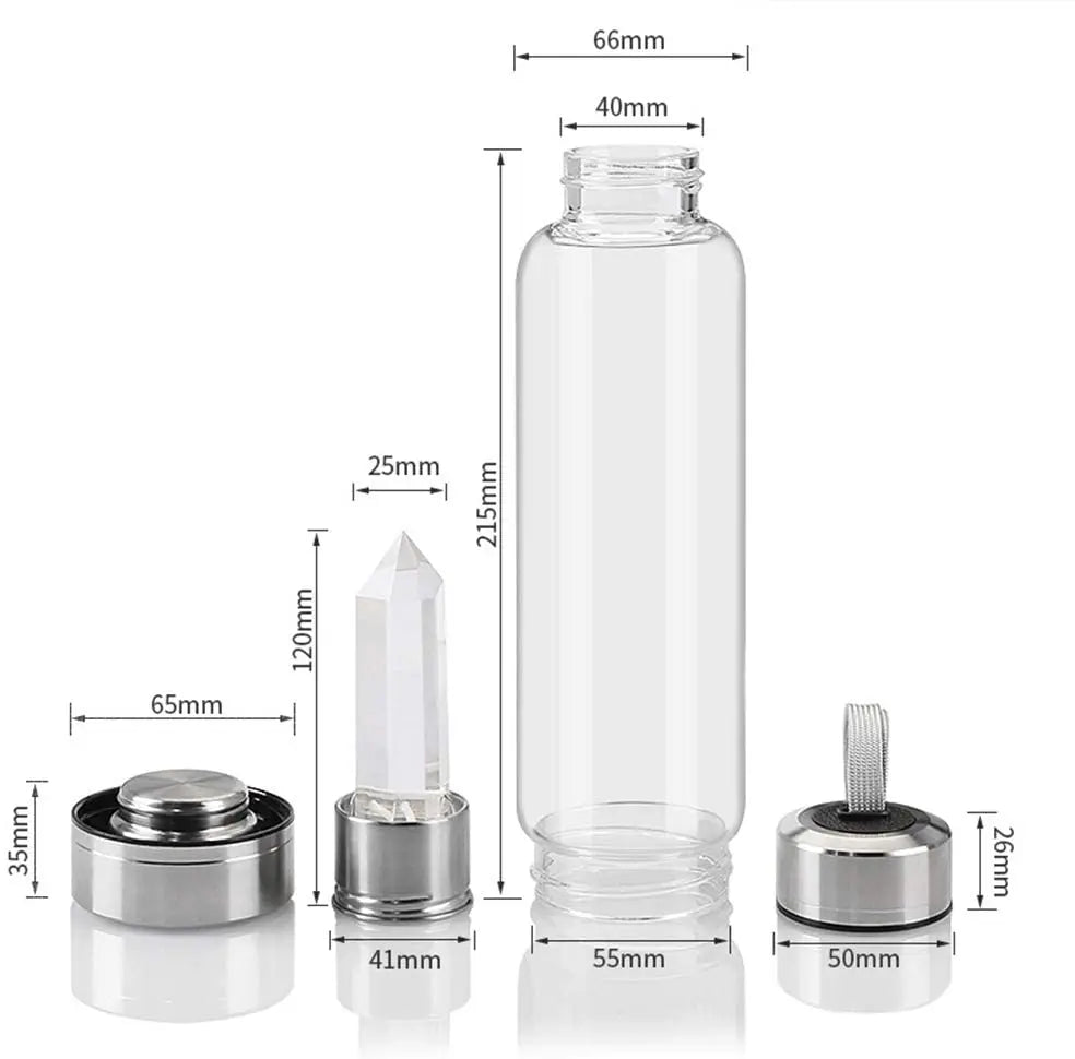 Crystal Gem Water Bottle — Infused with Natural Healing Energy