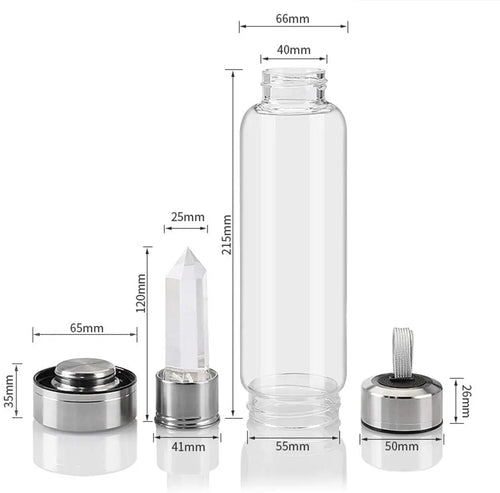 Crystal Gem Water Bottle — Infused with Natural Healing Energy