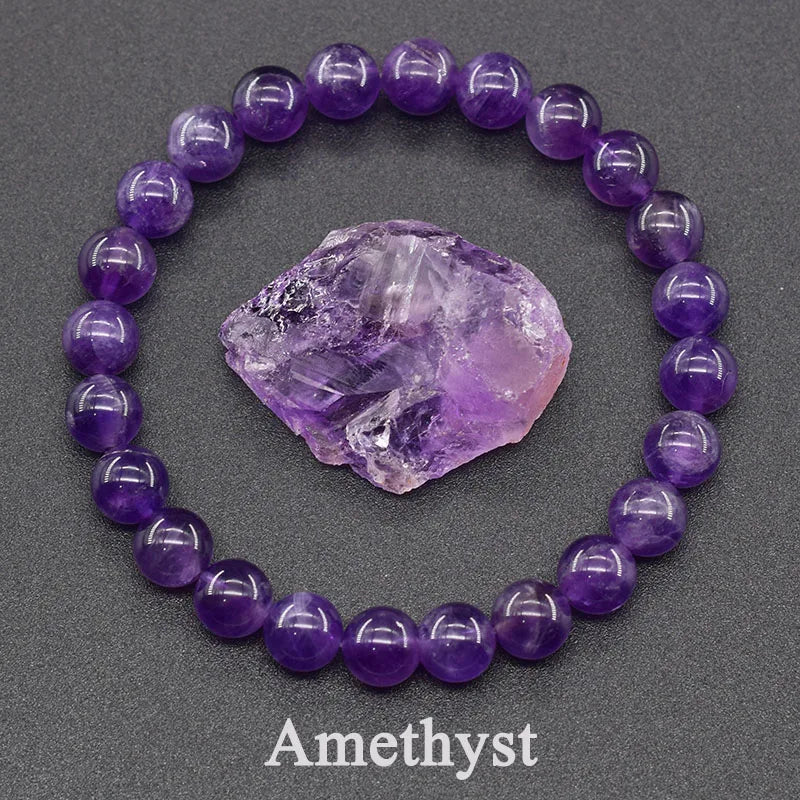 Reiki Crystal Beads Bracelet — Lapis Lazuli, Amethyst & Tiger Eye