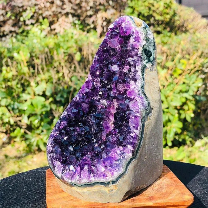 Natural Amethyst Cluster — Raw Healing Crystal for Home & Altar Decor