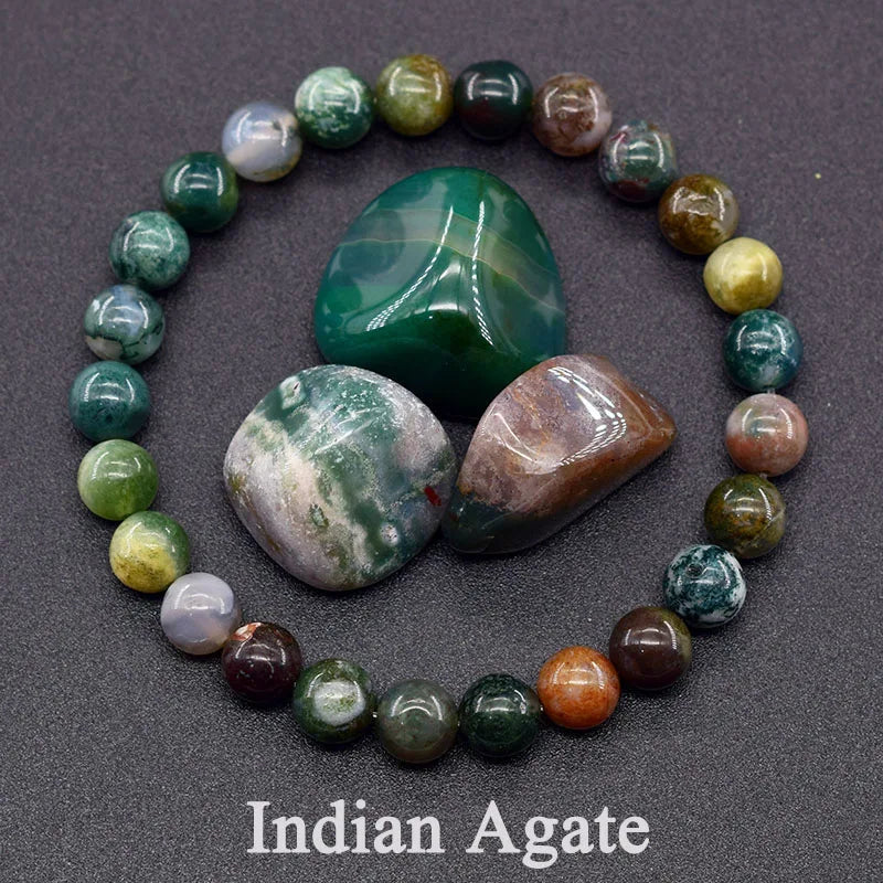 Reiki Crystal Beads Bracelet — Lapis Lazuli, Amethyst & Tiger Eye