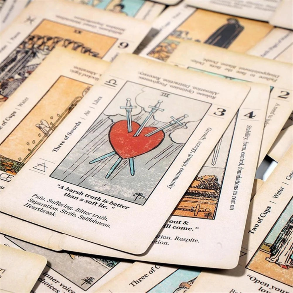 2026 Retro Tarot Cards Deck — Beginner's Fortune Telling & Divination Gift