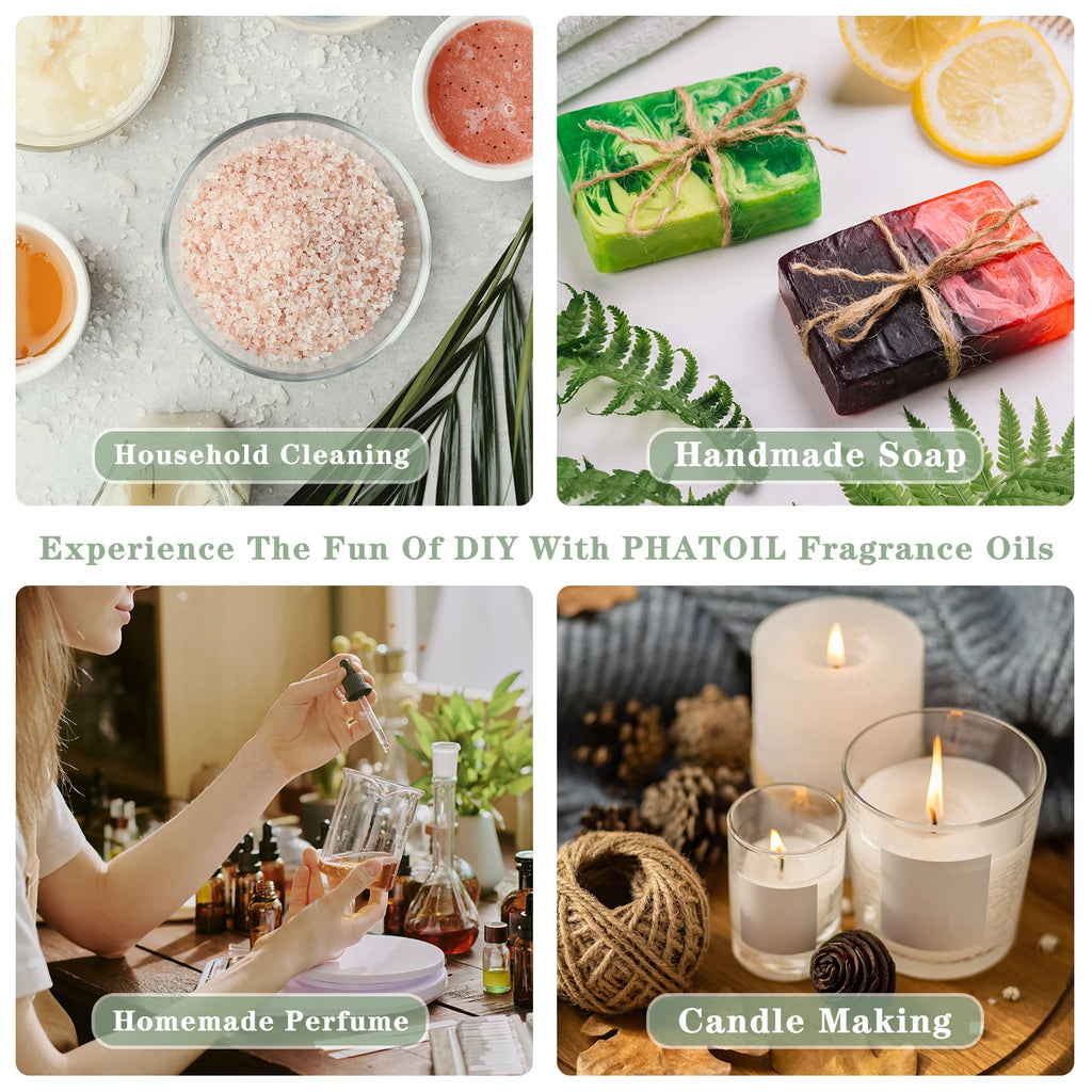 Pure Essential Oil Set — 6 x 10ml Aromatherapy Oils for Diffuser & Rituals