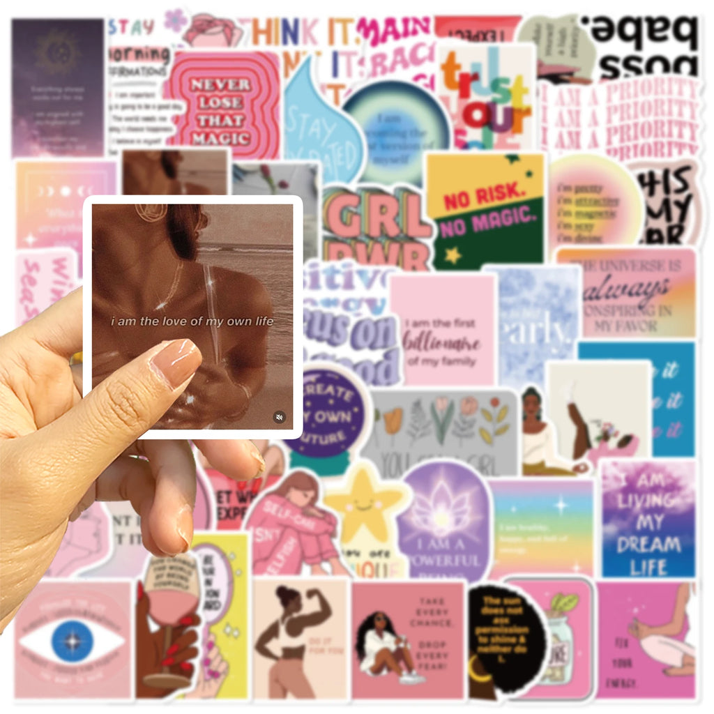 Vision Board Manifestation Sticker Kit — 52 Motivational Decals