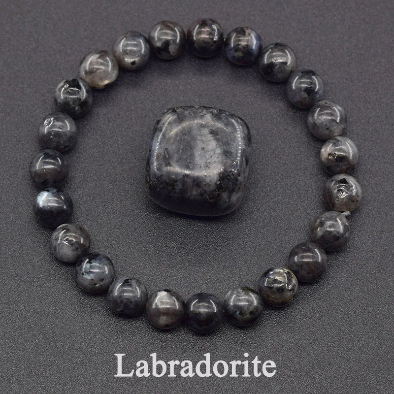 Reiki Crystal Beads Bracelet — Lapis Lazuli, Amethyst & Tiger Eye