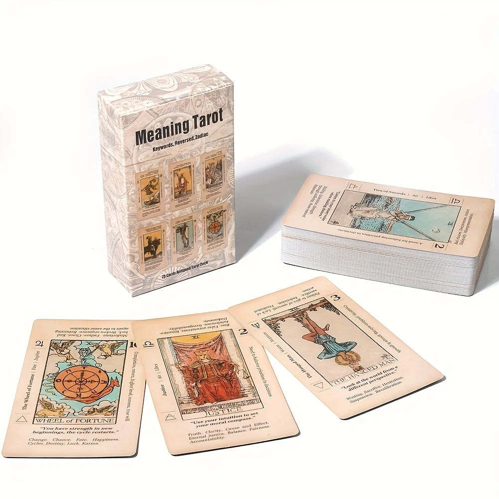 2026 Retro Tarot Cards Deck — Beginner's Fortune Telling & Divination Gift