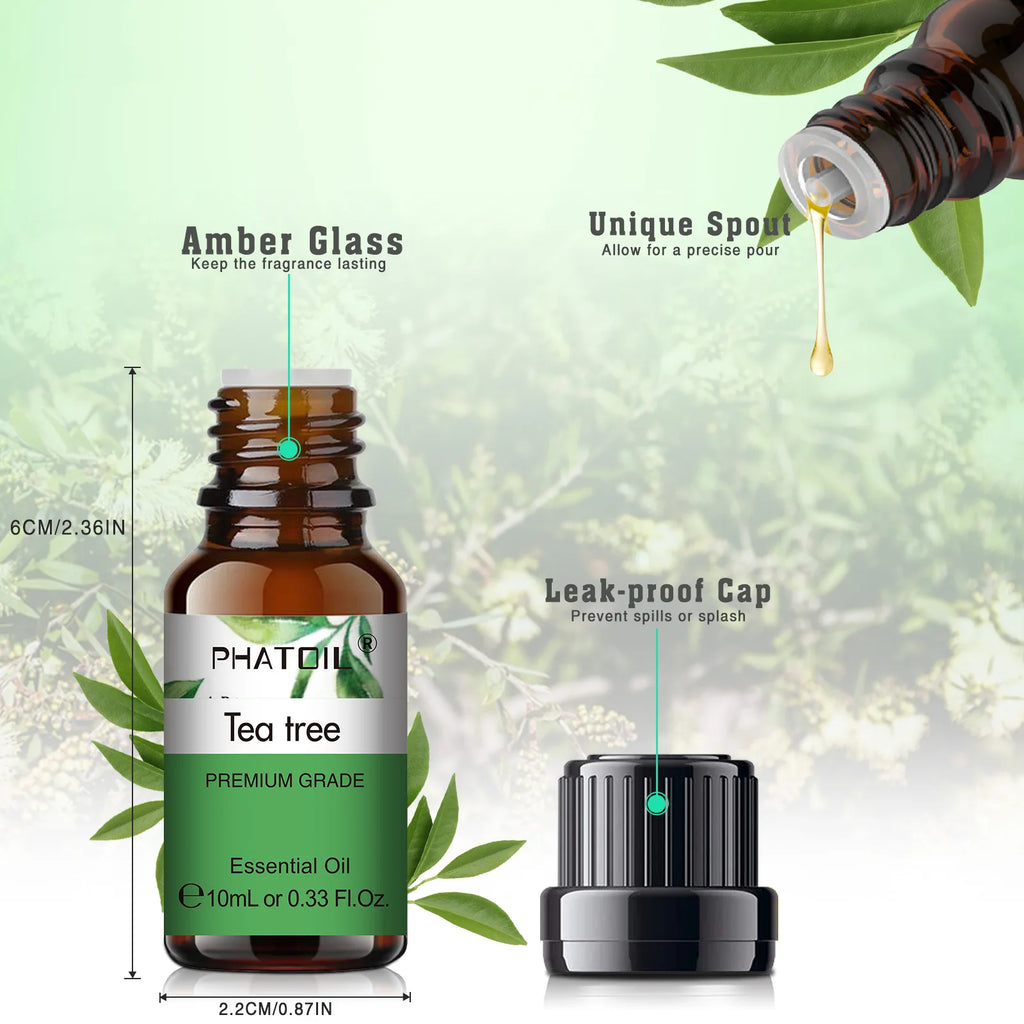 Pure Essential Oil Set — 6 x 10ml Aromatherapy Oils for Diffuser & Rituals