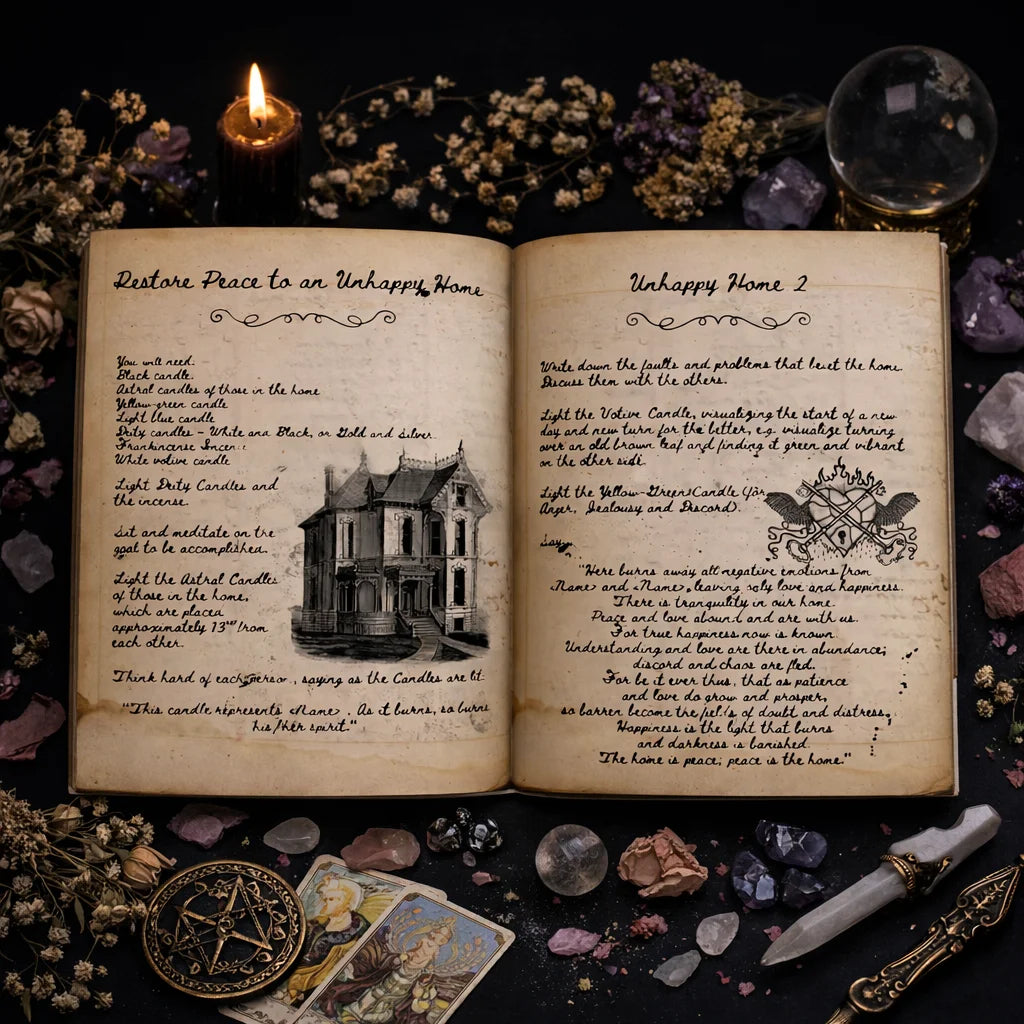 Witchcraft Spells Bundle — 49 Spell Cards & Handwritten Book of Shadows
