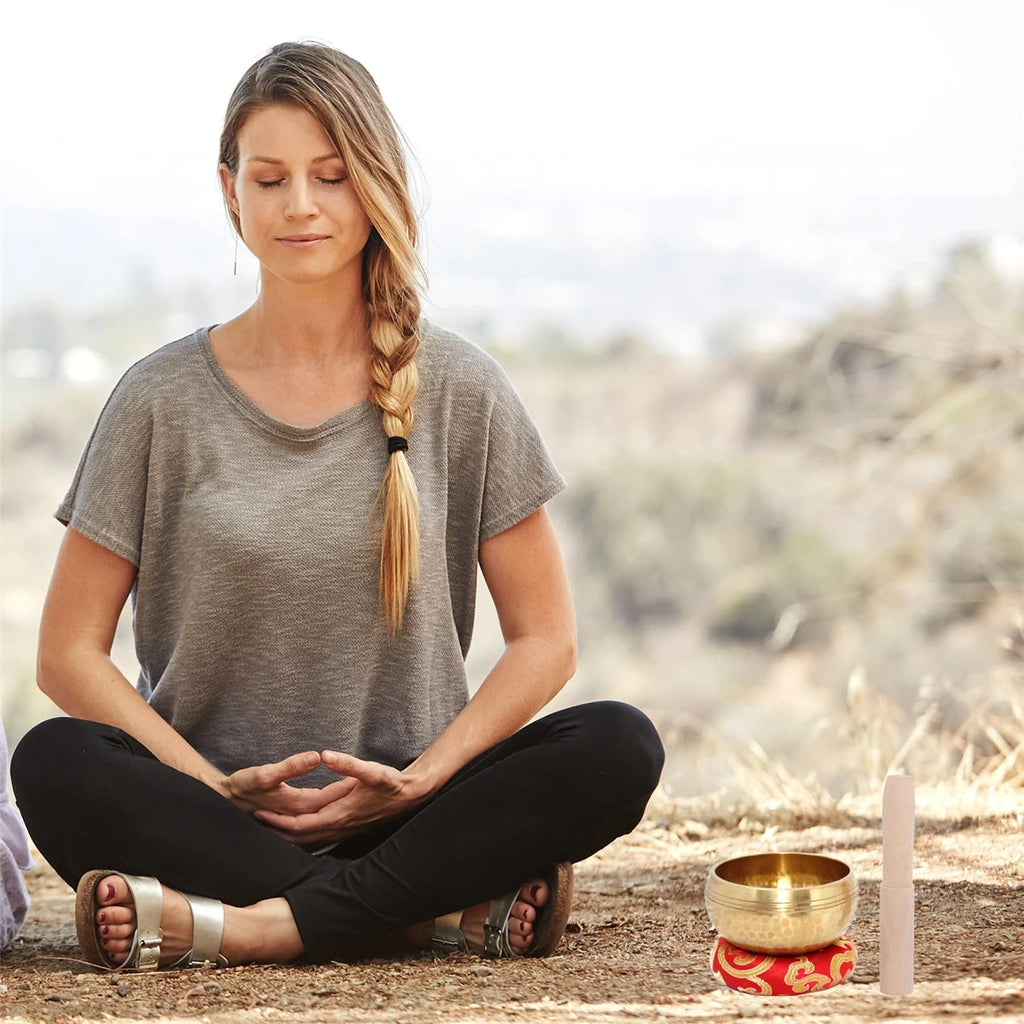 Tibetan Singing Bowl Set — Sound Healing for Meditation & Stress Relief