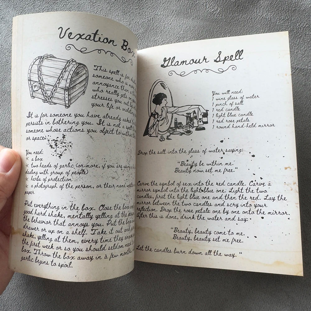 Witchcraft Spells Bundle — 49 Spell Cards & Handwritten Book of Shadows