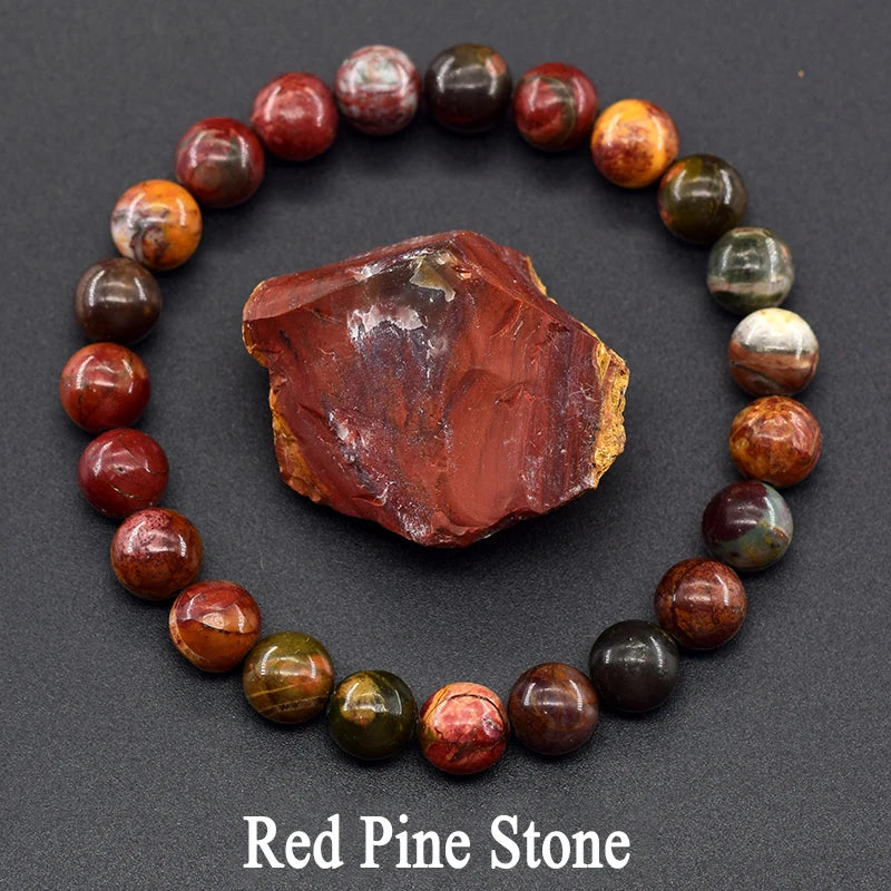 Reiki Crystal Beads Bracelet — Lapis Lazuli, Amethyst & Tiger Eye