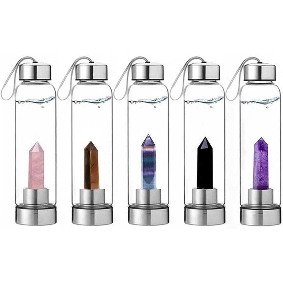 Crystal Gem Water Bottle — Infused with Natural Healing Energy