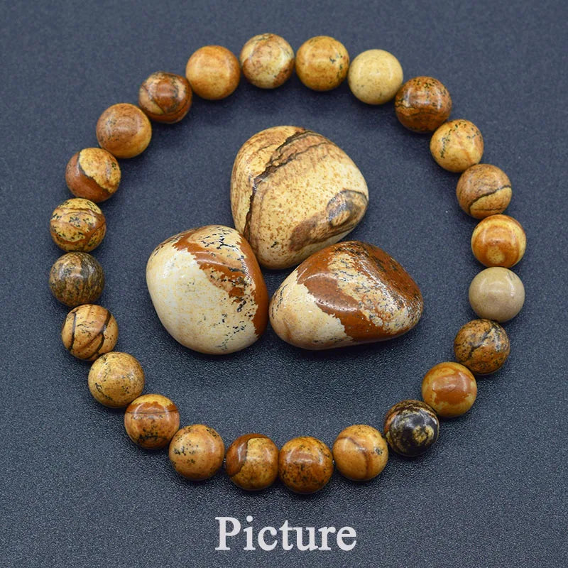 Reiki Crystal Beads Bracelet — Lapis Lazuli, Amethyst & Tiger Eye