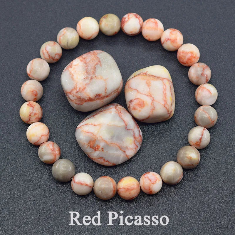 Reiki Crystal Beads Bracelet — Lapis Lazuli, Amethyst & Tiger Eye