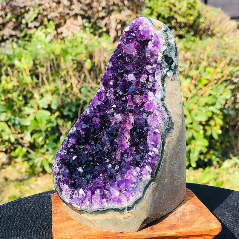 Natural Amethyst Cluster — Raw Healing Crystal for Home & Altar Decor