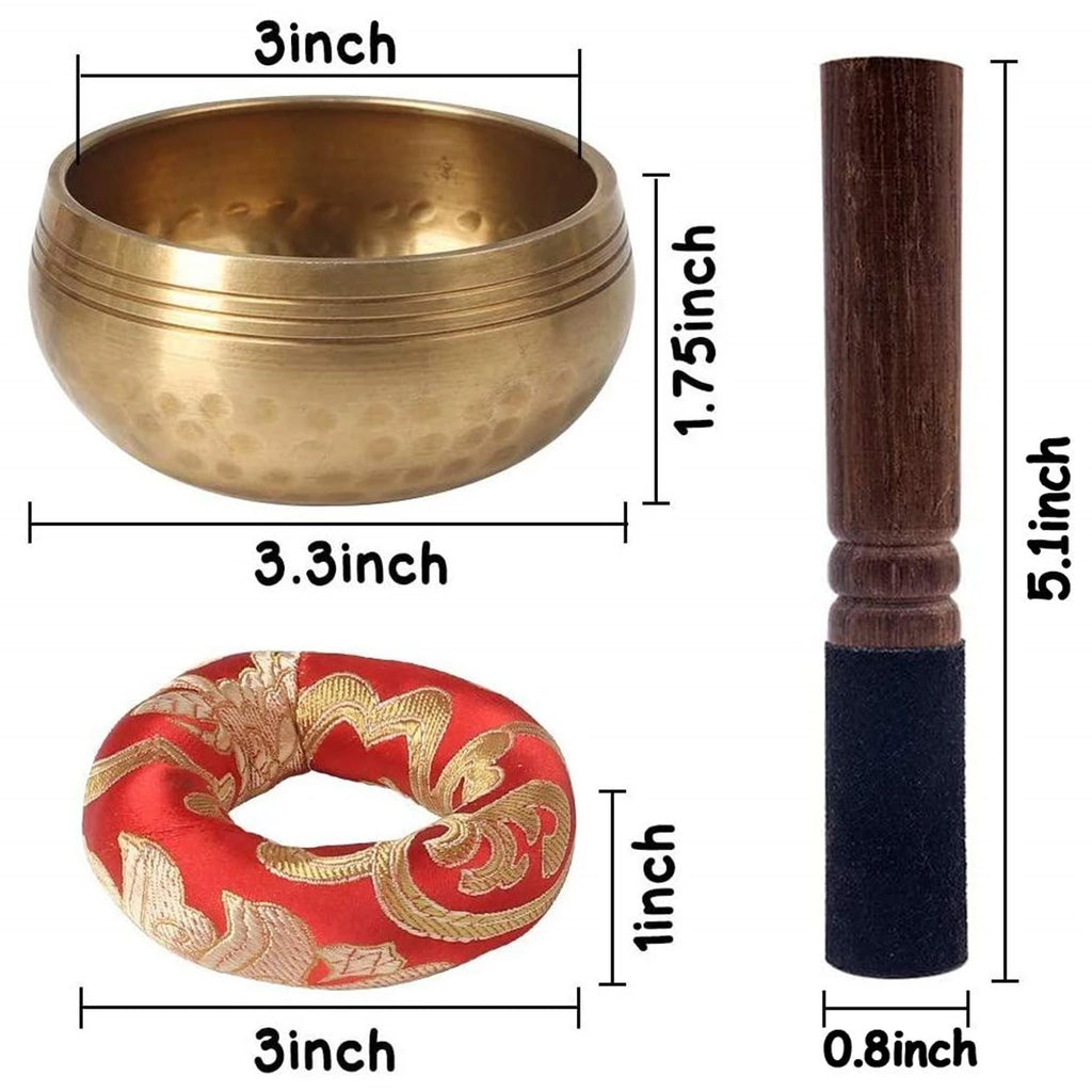 Tibetan Singing Bowl Set — Sound Healing for Meditation & Stress Relief